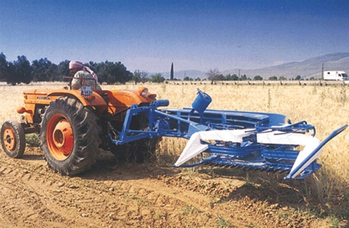 دروگر گندم و جو پشت تراکتور با بافه بند